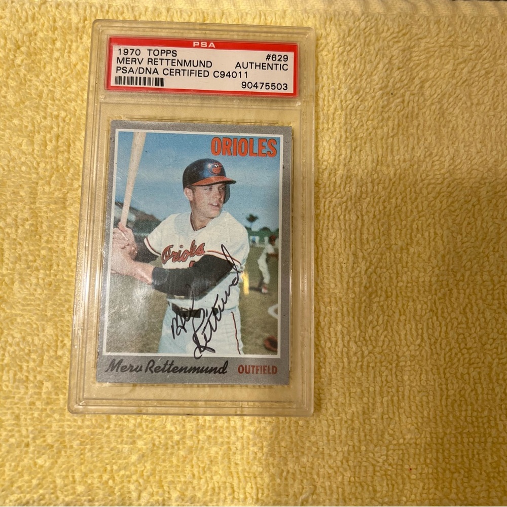 Autograph 1970 Topps Merv Rettenmund Orioles #629